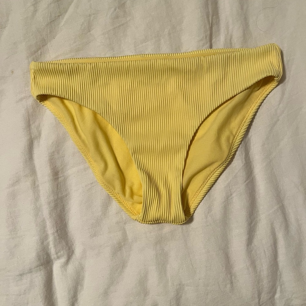 Roxy Yellow Ribbed Bikini Bottom